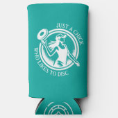 Gepersonaliseerd vrouw Disc Golf Seltzer Blikjeskoeler (Voorkant)