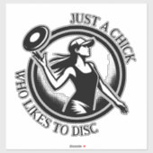 Gepersonaliseerd vrouw Disc Golf Sticker (Vel)