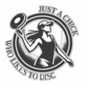 Gepersonaliseerd vrouw Disc Golf Sticker (Voorkant)