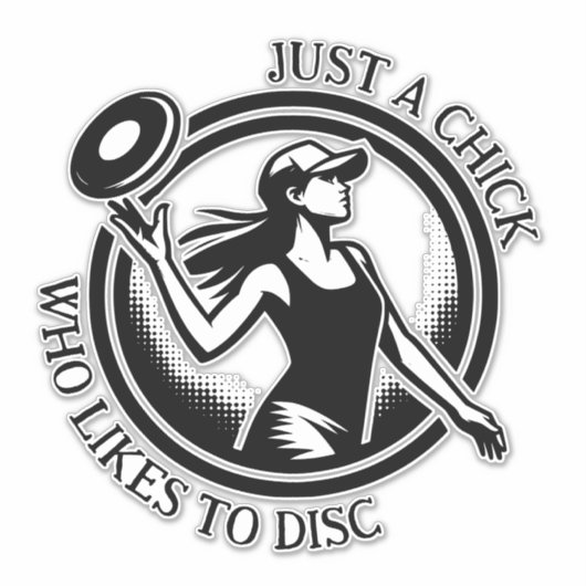 Gepersonaliseerd vrouw Disc Golf Sticker (Voorkant)