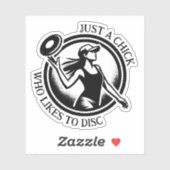 Gepersonaliseerd vrouw Disc Golf Sticker (Vel)
