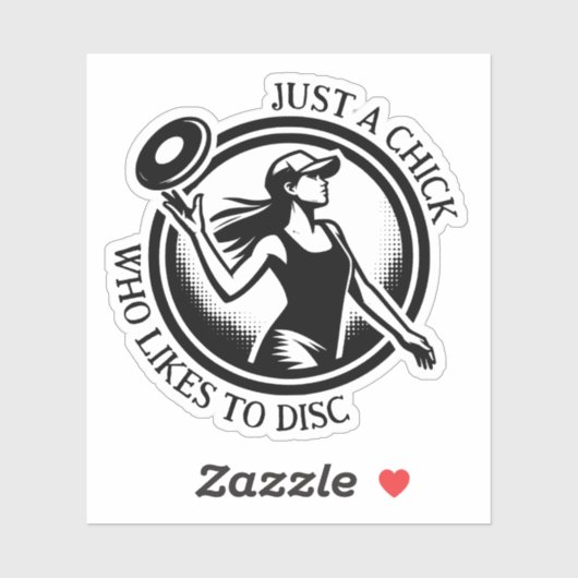 Gepersonaliseerd vrouw Disc Golf Sticker (Vel)