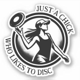 Gepersonaliseerd vrouw Disc Golf Sticker