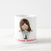 Gepersonaliseerd Vrouw Doctor, ik ben arts Koffiemok (Center)