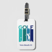Gepersonaliseerd vrouw golfer Bagagelabel (Voorkant (verticaal))