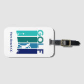 Gepersonaliseerd vrouw golfer Bagagelabel (Voorkant (horizontaal))