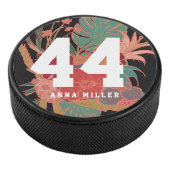 Gepersonaliseerd vrouwelijk hockey-spelerteam voor hockey puck (3/4)