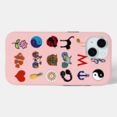 gepersonaliseerd vrouwelijk schattig patroon_girly Case-Mate iPhone case (Achterkant (horizontaal))