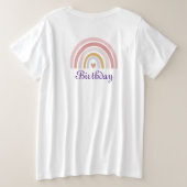 Gepersonaliseerd vrouwen grote maat t-shirt (Design achterkant)