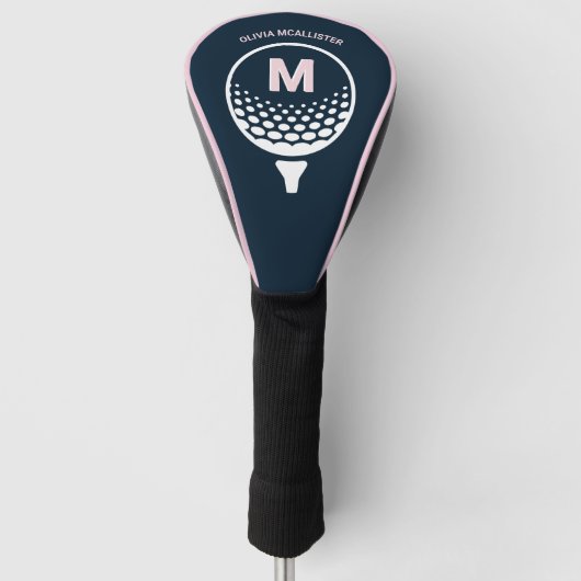 Gepersonaliseerd Vrouwen Monogram Golfheadcover (Voorkant)