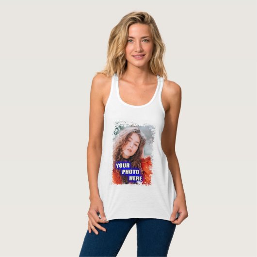 Gepersonaliseerd vrouwen van topkwaliteit, slank tanktop (Volledige Voorkant)