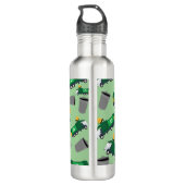 Gepersonaliseerd vuilniswagen waterfles  (Achterkant)