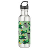 Gepersonaliseerd vuilniswagen waterfles  (Voorkant)