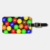 Gepersonaliseerd vun kleurig Snoep met coatingchoc Bagagelabel (Voorkant horizontaal)
