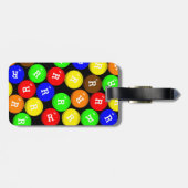 Gepersonaliseerd vun kleurig Snoep met coatingchoc Bagagelabel (Achterkant horizontaal)