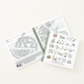 Gepersonaliseerd vun-koken pictogrammen Notitieboe Notitieboek (Binnen)