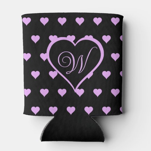 Gepersonaliseerd vuurroze harten blikjeskoeler (Achterkant)