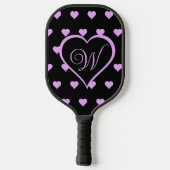 Gepersonaliseerd vuurroze harten pickleball paddle (Achterkant)