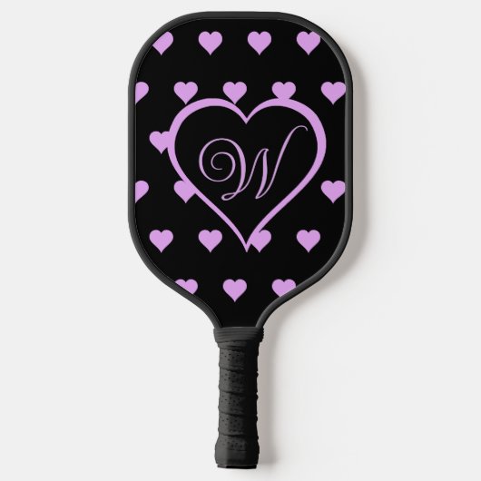 Gepersonaliseerd vuurroze harten pickleball paddle (Achterkant)
