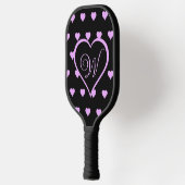 Gepersonaliseerd vuurroze harten pickleball paddle (Links)