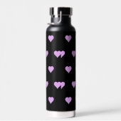 Gepersonaliseerd vuurroze harten waterfles (Rechts)