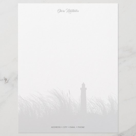 Gepersonaliseerd vuurtoren Shoreline Briefhoofd (Voorkant)