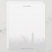 Gepersonaliseerd vuurtoren Shoreline Briefhoofd (Voorkant / Achterkant)
