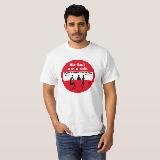 Gepersonaliseerd waar niemand Jouw naam herinnert T-shirt (Voorkant volledig)