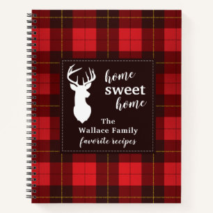 Gepersonaliseerd Wallace Tartan Gedeelte Recipe Notitieboek