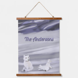 Gepersonaliseerd wandtapijt van Fox Family Hangend Wandkleed