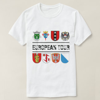 Gepersonaliseerd wapenschild European Tour T-shirt