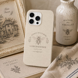 Gepersonaliseerd Warm Beige Vintage Frans Landelij iPhone 15 Pro Case
