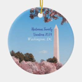 Gepersonaliseerd Washington Monument Vakantie Orna Keramisch Ornament
