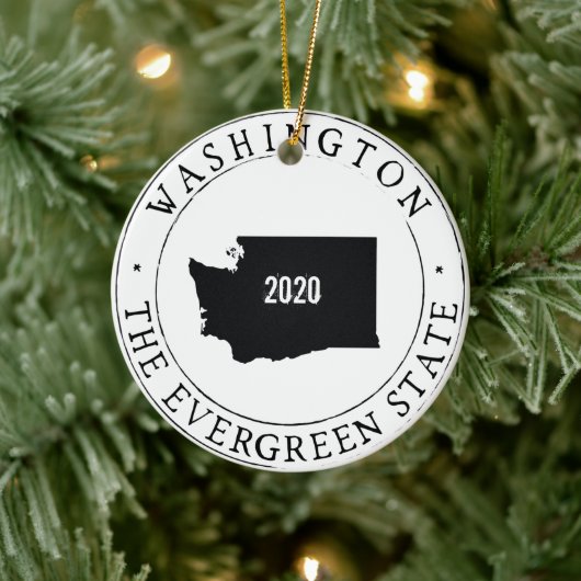 Gepersonaliseerd Washington State Ornament! Keramisch Ornament (Boom)