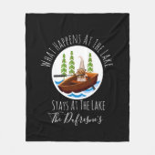 Gepersonaliseerd "Wat er gebeurt bij het meer" Fleece Deken (Voorkant)