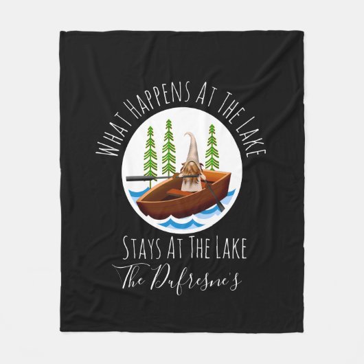 Gepersonaliseerd "Wat er gebeurt bij het meer" Fleece Deken (Voorkant)