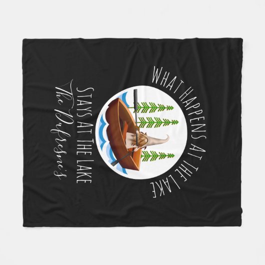 Gepersonaliseerd "Wat er gebeurt bij het meer" Fleece Deken (Voorkant (Horizontaal))