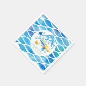 Gepersonaliseerd Water Pistool Verjaardagspapier B Servet (Hoek)