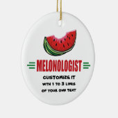 Gepersonaliseerd watermeloen keramisch ornament (Rechts)