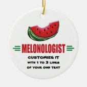 Gepersonaliseerd watermeloen keramisch ornament (Voorkant)