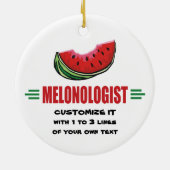 Gepersonaliseerd watermeloen keramisch ornament (Achterkant)