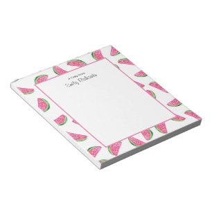 Gepersonaliseerd watermeloen laptopblok notitieblok