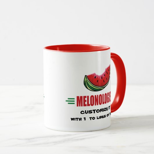 Gepersonaliseerd watermeloen mok (Voorkant rechts)