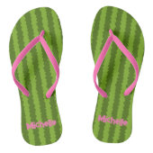 Gepersonaliseerd watermeloen teenslippers (Voetbed)