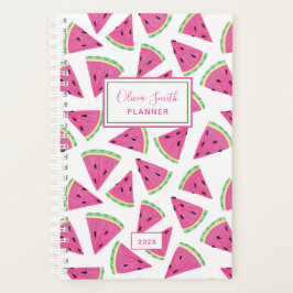 Gepersonaliseerd watermeloenpatroon planner