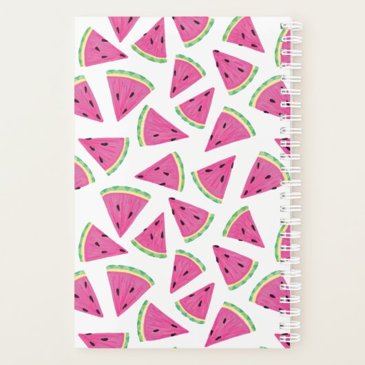 Gepersonaliseerd watermeloenpatroon planner (Achterkant)