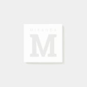 Gepersonaliseerd watermerk monogram Post-it® notes (Voorkant)
