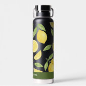 Gepersonaliseerd Waterverf citroenpatroon Waterfles (Achterkant)