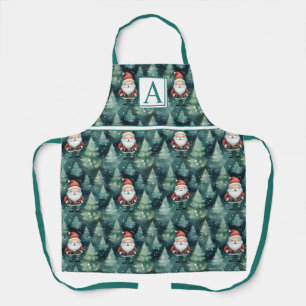 Gepersonaliseerd Waterverf Kerstman - Schort