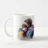 GEPERSONALISEERD WATERVERF PORTRAIT VAN MOM EN SON KOFFIEMOK (Links)